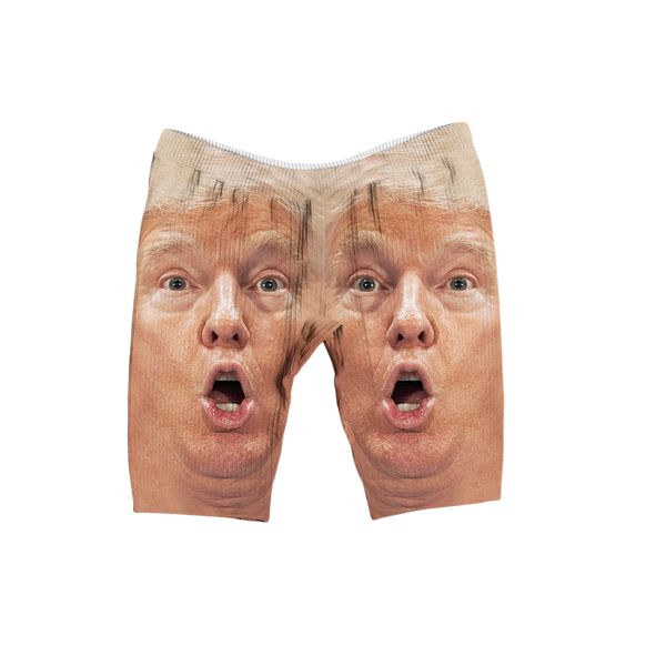 Shocked Trump Women's Ribbed Shorts