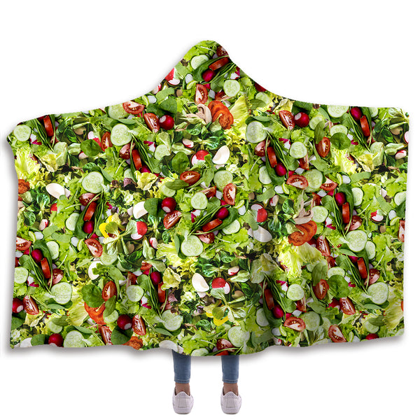 Vegetable Salad Hooded Blanket