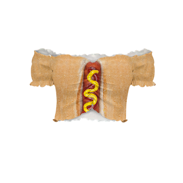 Hotdog Off-Shoulder Blouse