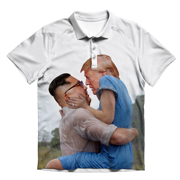 Trump Kim Notebook Men's Polo Shirt
