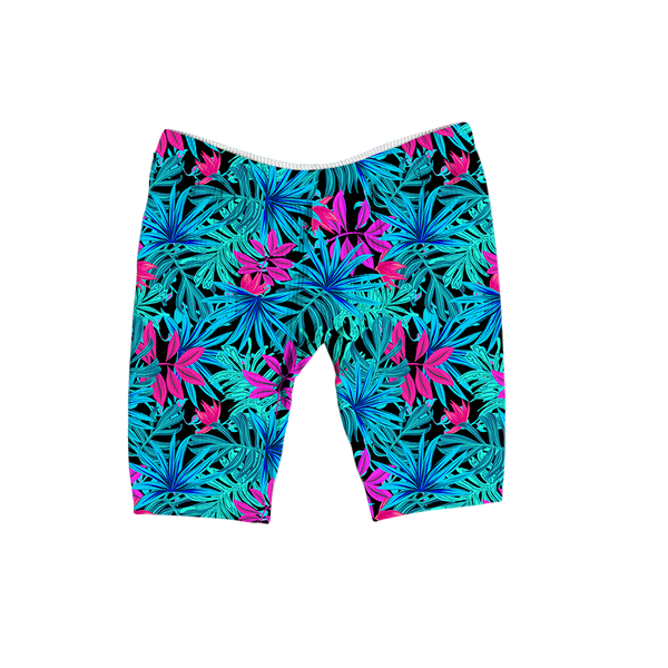 Tropical Leaves Women's Ribbed Shorts