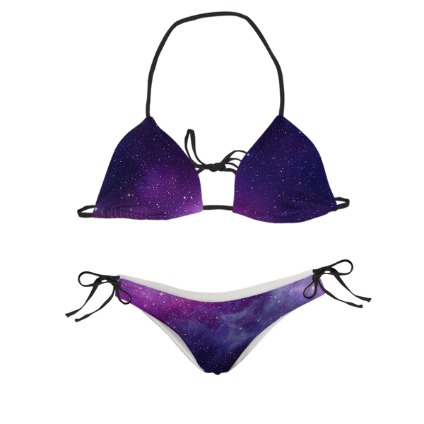 Purple Galaxy Sling Bikini Swimsuit