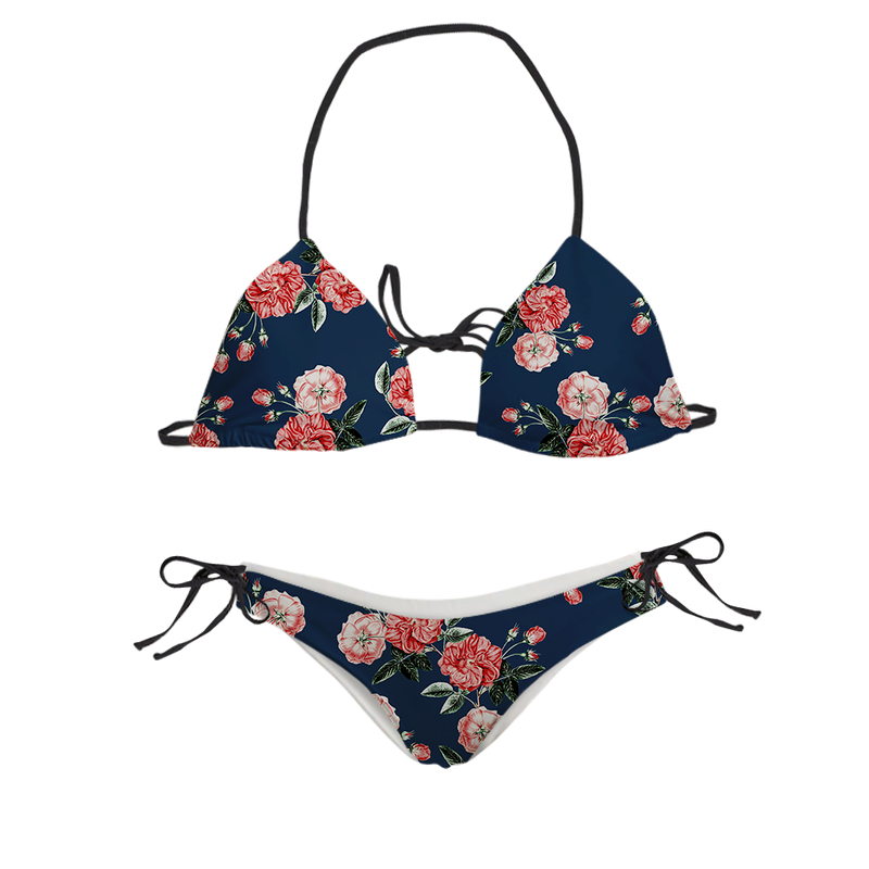 Vintage Rose Sling Bikini Swimsuit