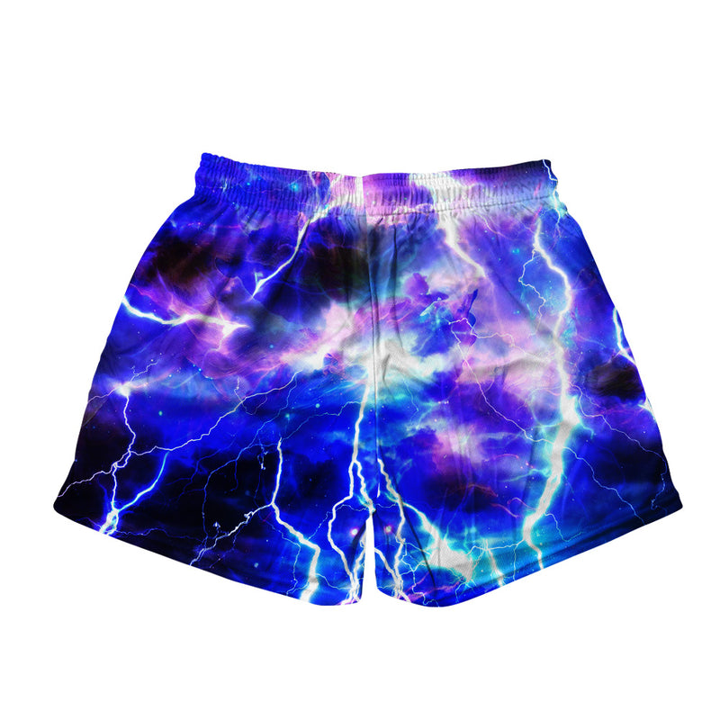 Blue Lightning Mesh Short