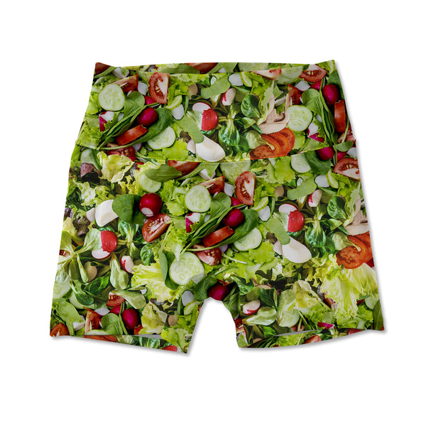 Women's Active Shorts - Vegetable Salad