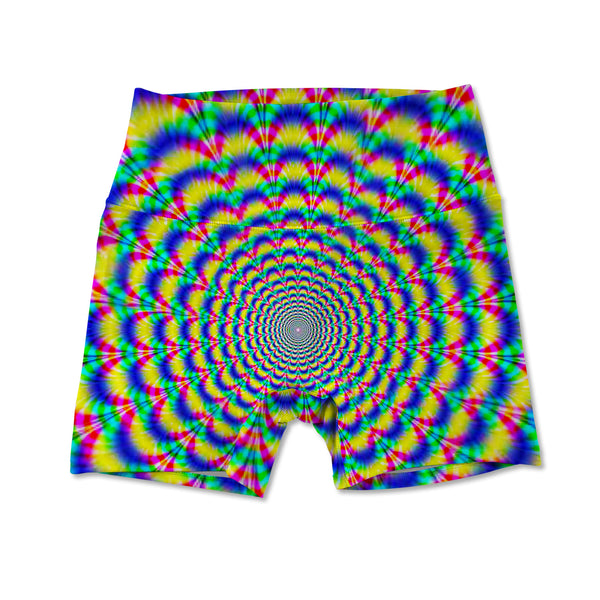 Women's Active Shorts - Psychedelic Spiral