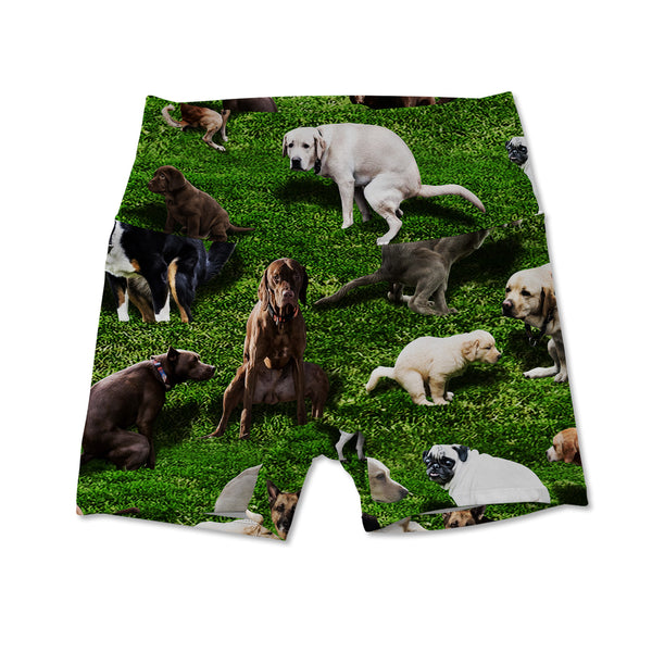 Women's Active Shorts - Pooping Dogs