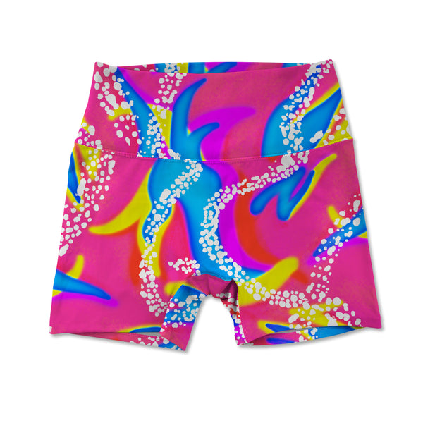 Women's Active Shorts - 90's Neon