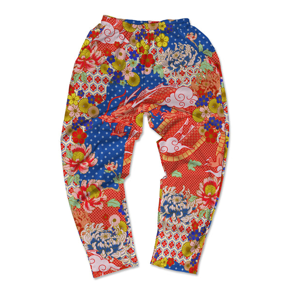 Dragon Pattern Muscle Pants