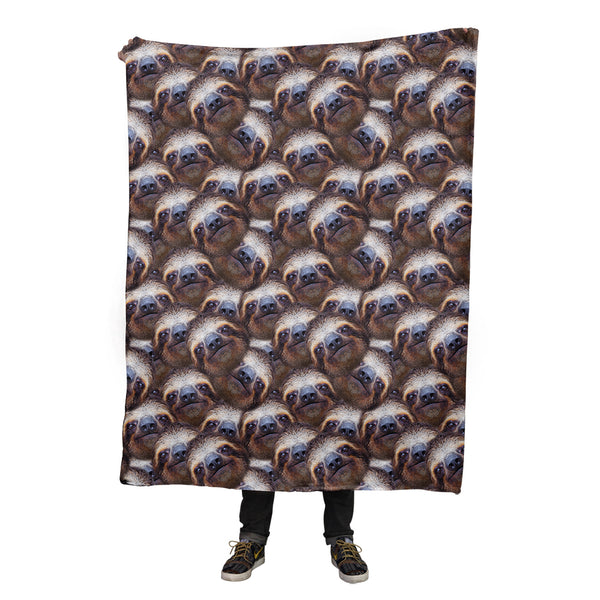 Sloth All Over Face Blanket