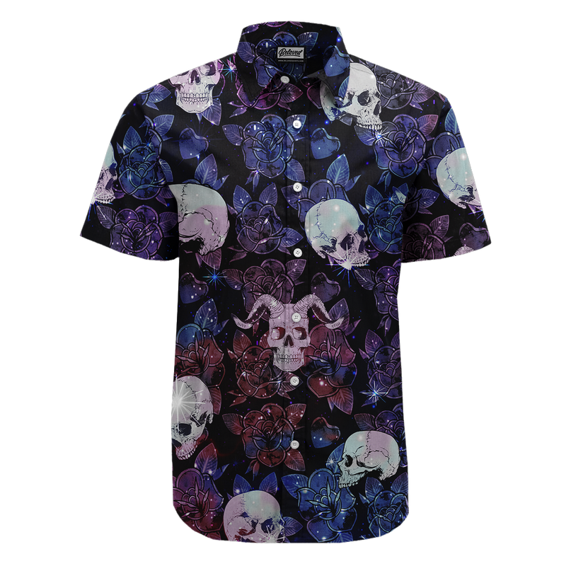 Skull and Roses Button Up