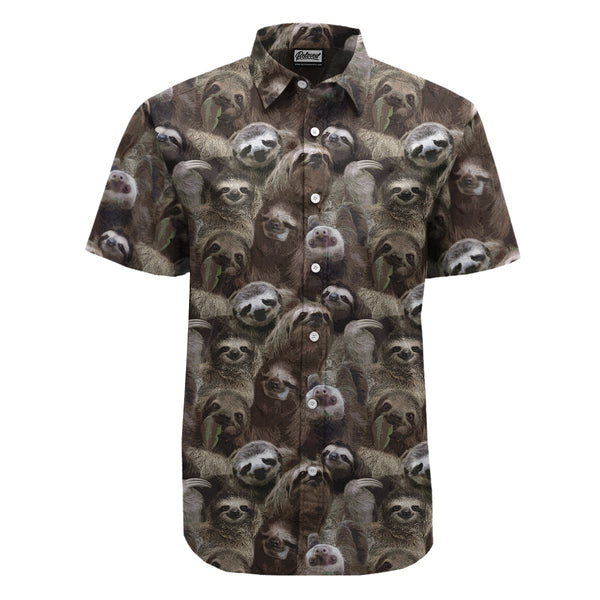 Sloth Pattern Button Up