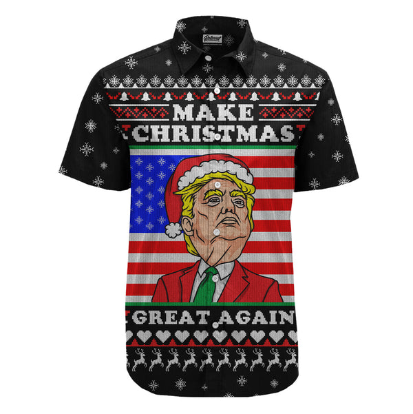 Make Christmas  Great Again Button Up