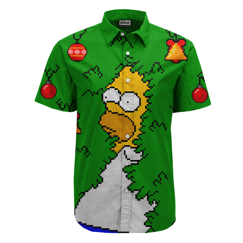 Homer Gone Christmas Button Up