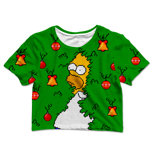 Homer Gone Christmas Crop Tee