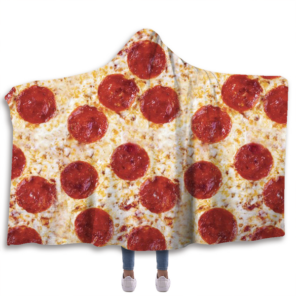 Pizza Hooded Blanket