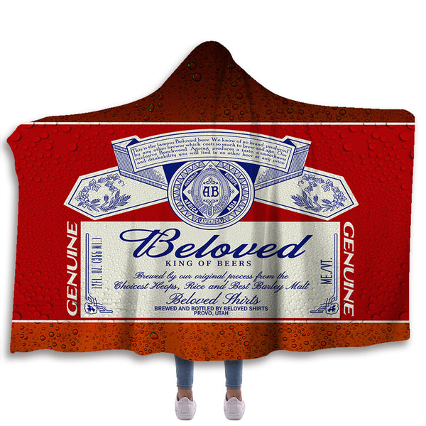 Beloved King Of Beers Hooded Blanket
