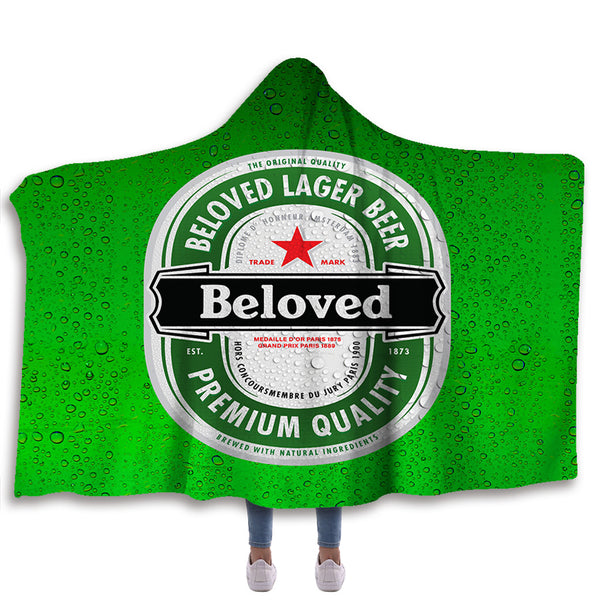 Beloved Lager Beer Hooded Blanket