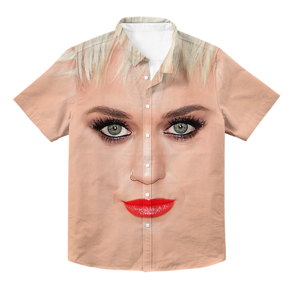 Katy Perry Face Hawaiian Button Up
