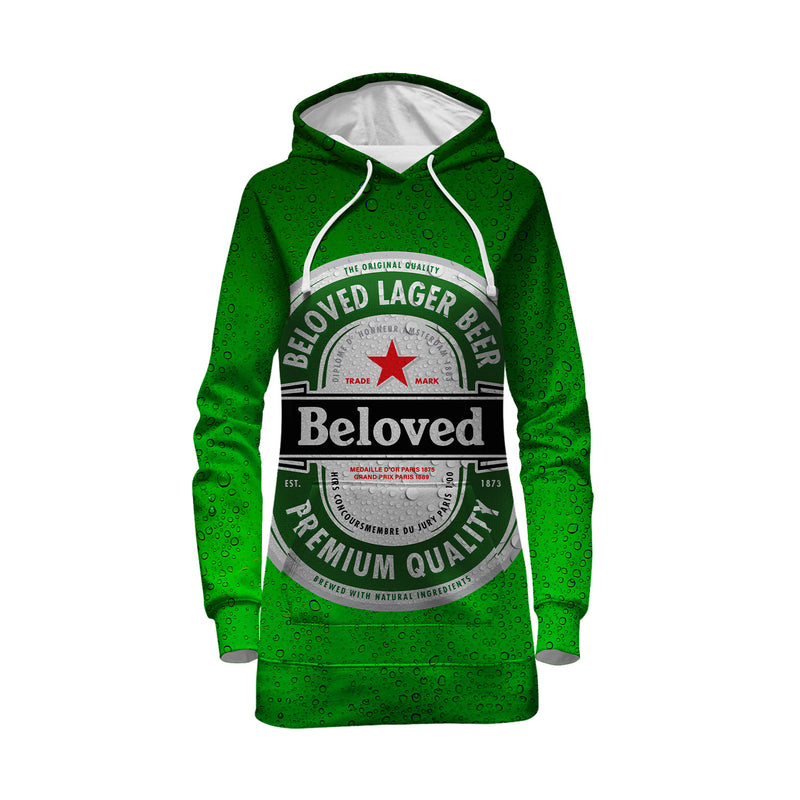 Beloved Lager Beer Hoodie Dress