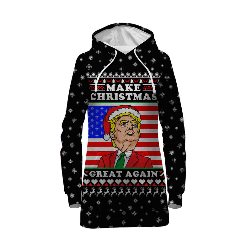 Make Christmas  Great Again Hoodie Dress