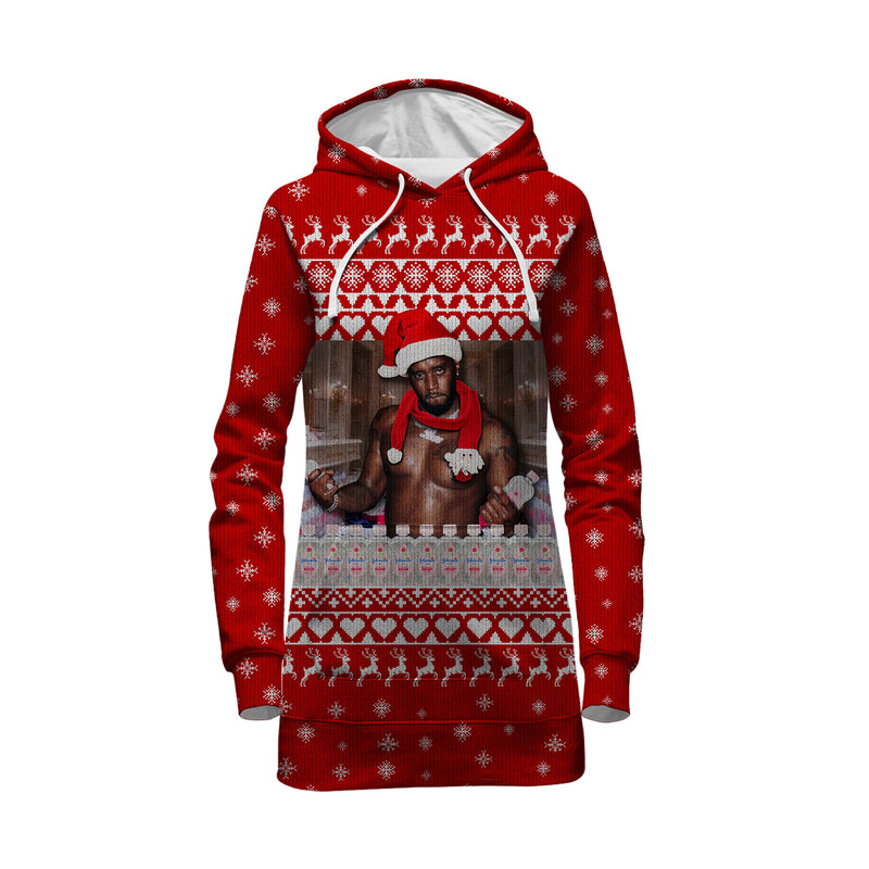 Diddy Oil Christmas Hoodie Dress