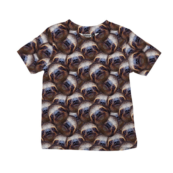 Sloth All Over Face Kids Tee