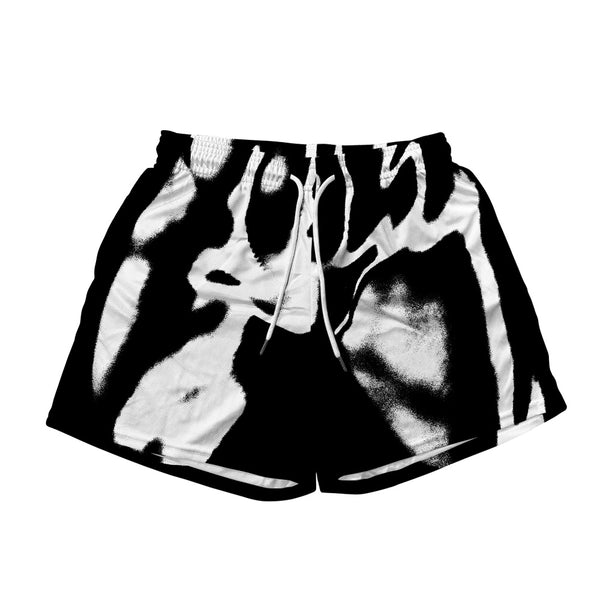 Female B&W Body Map - Mesh Shorts