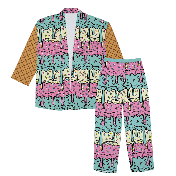 Ice Cream Drip Men's Pajama Set