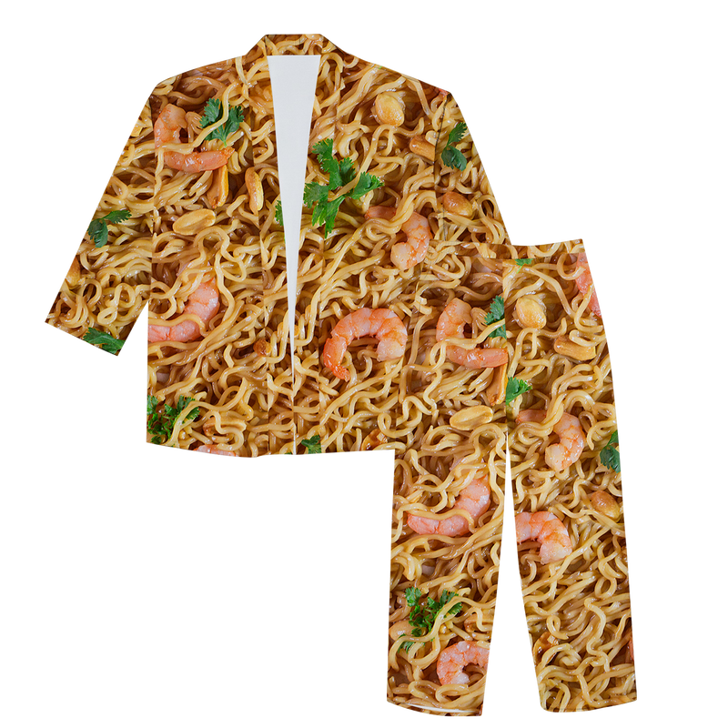 Shrimp Ramen Noodles Men's Pajama Set