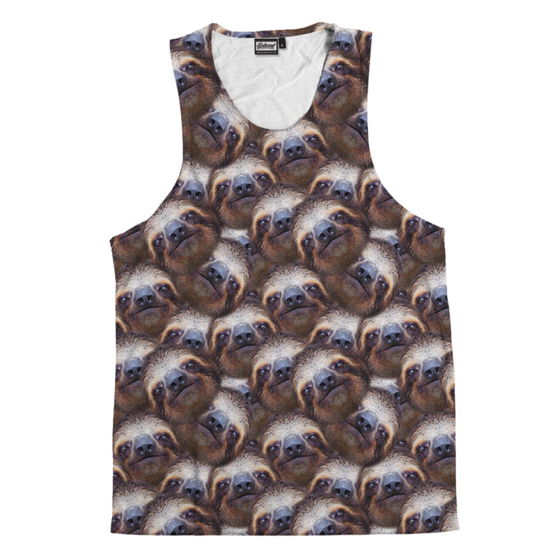 Sloth All Over Face Men's Tank Top