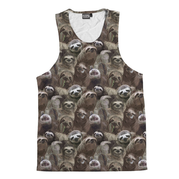 Sloth Pattern Men's Tank Top