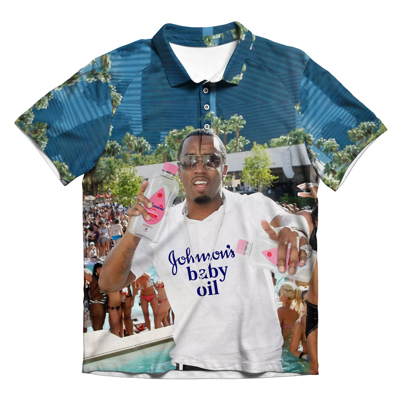 Baby Oil Party Men's Polo Shirt