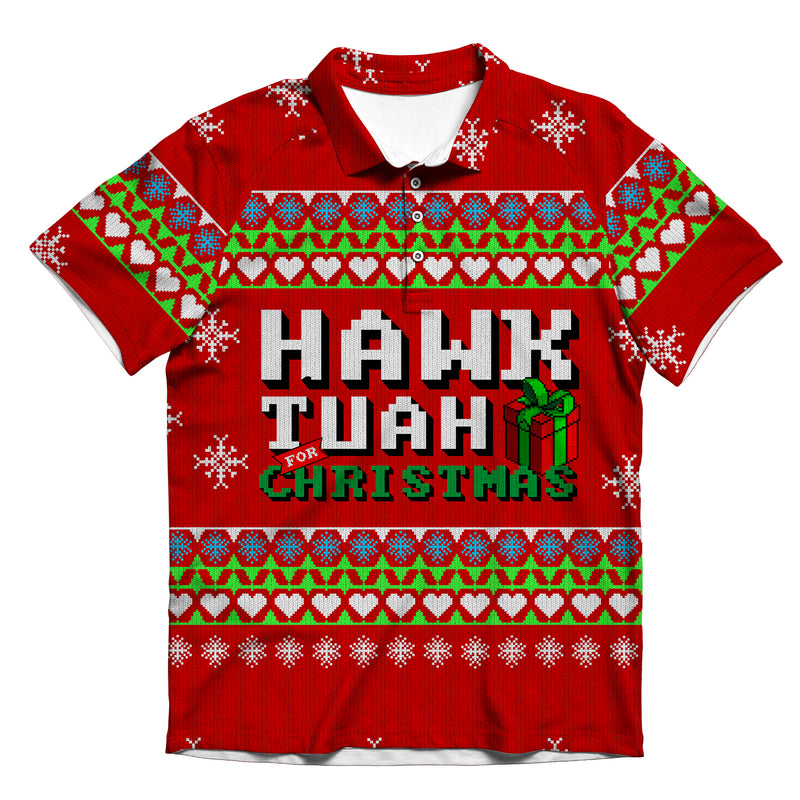 Hawk Tuah For Christmas Men's Polo Shirt