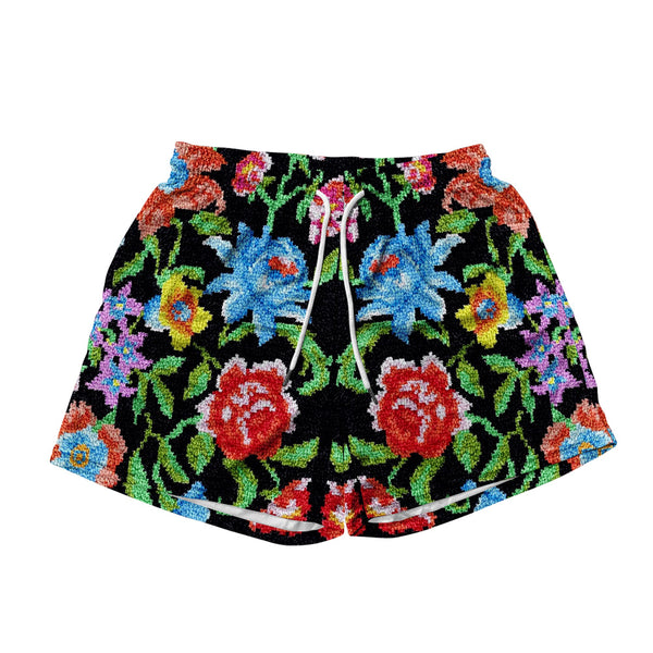 Floral Carpet Mesh Shorts