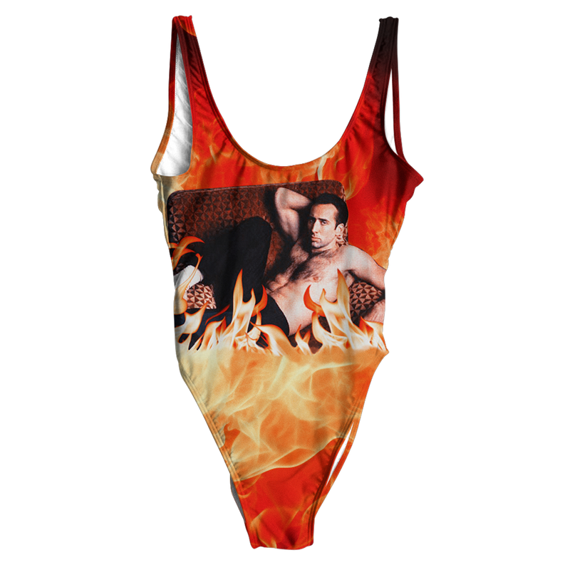 Nicolas Cage On Fire Swimsuit - Regular