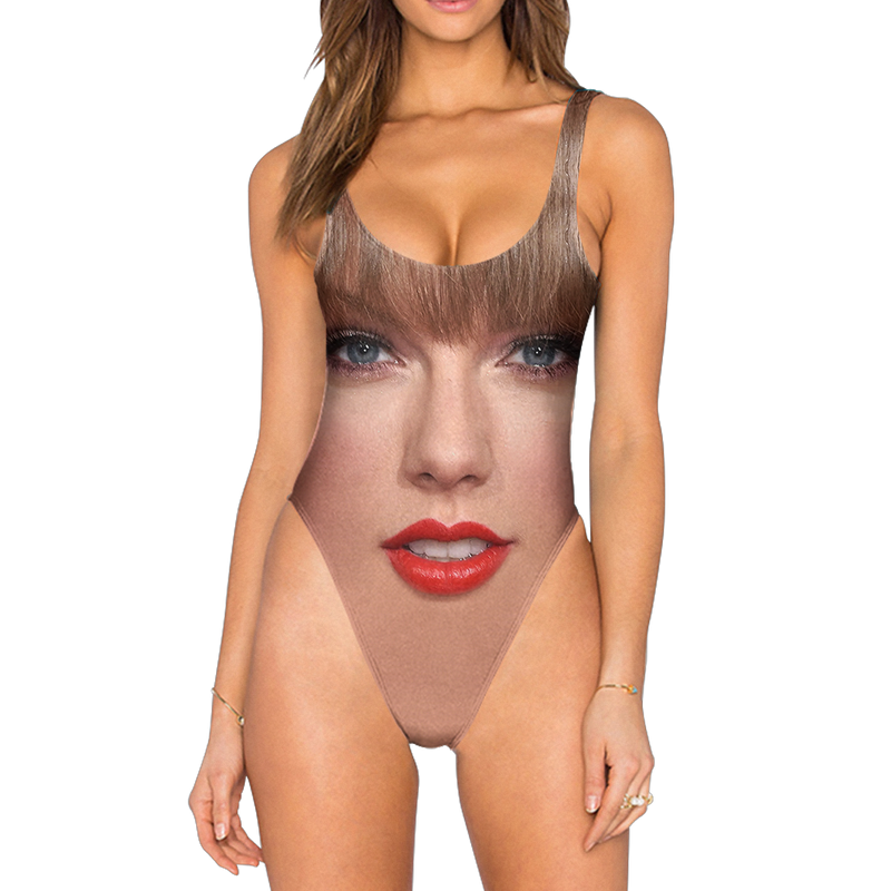 Taylor's Face Swimsuit - High Legged