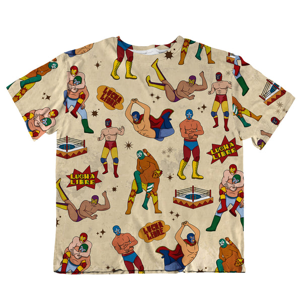 Lucha Libre Pattern Oversized Tee