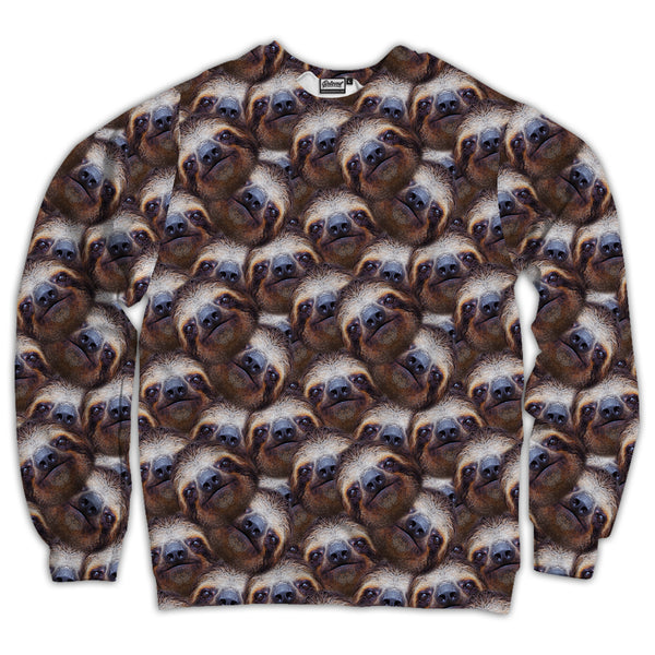 Sloth All Over Face Unisex Sweatshirt