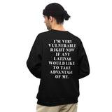 Vulnerable Man Unisex Sweatshirt