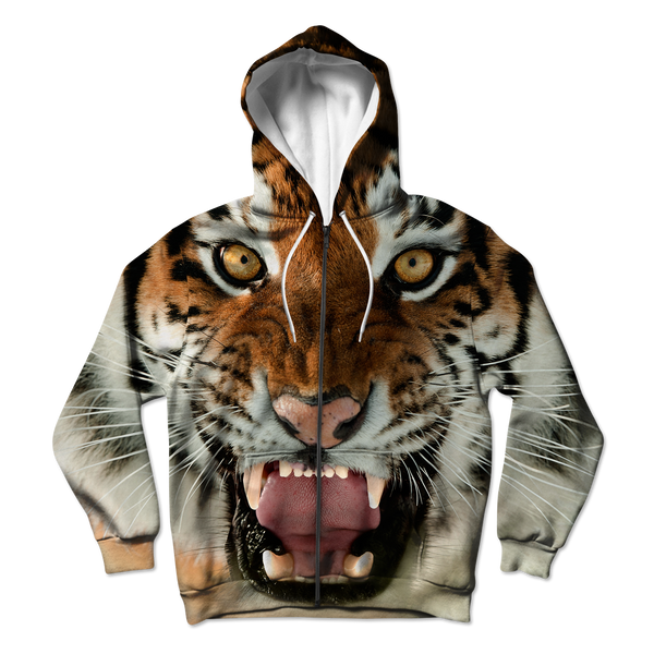 Tiger Unisex Hoodie Zipup