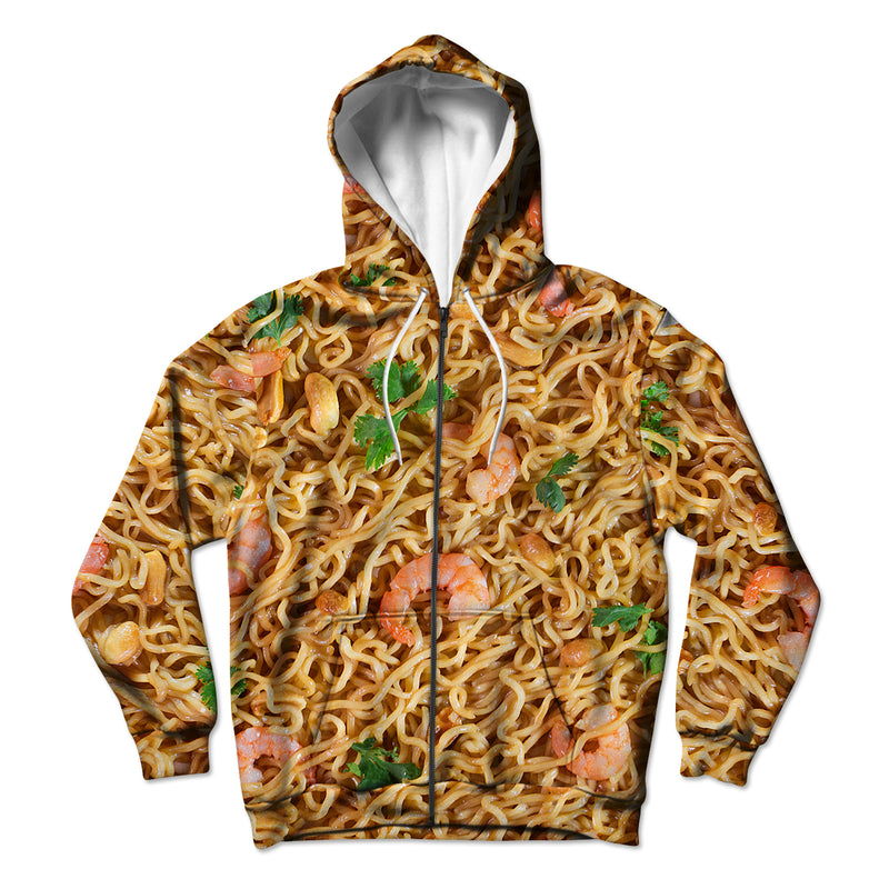 Shrimp Ramen Noodles Unisex Hoodie Zip Up
