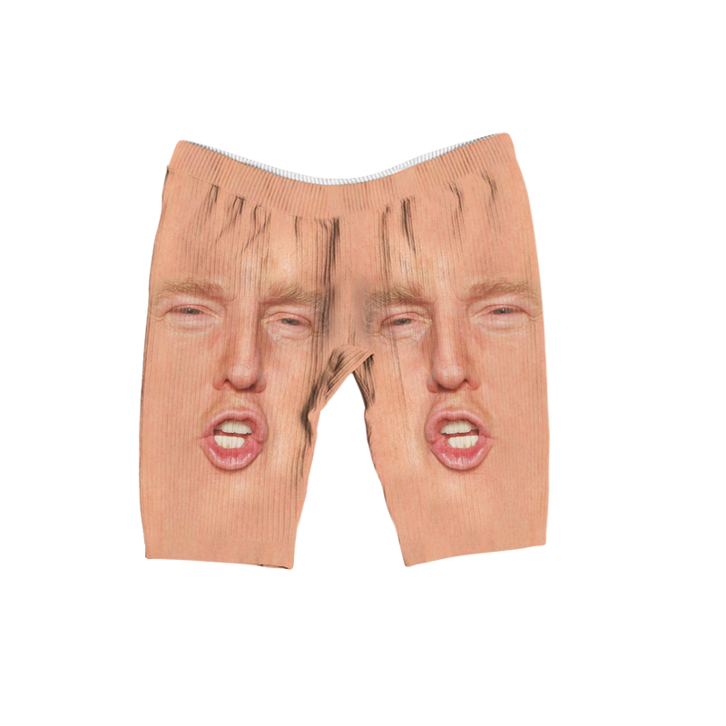Trump Face Women's Ribbed Shorts