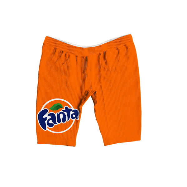 Fanta Orange Juice Women's Ribbed Shorts