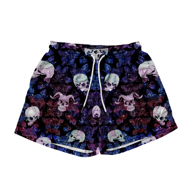 Skull and Roses Mesh Shorts