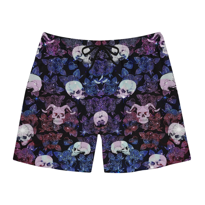 Skull and Roses Swim Trunks