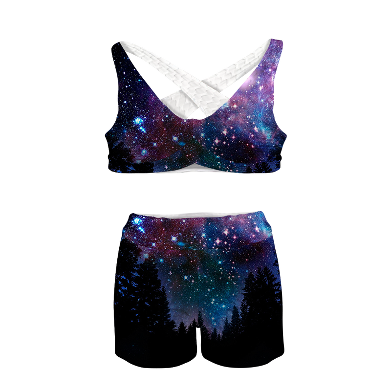 Galaxy Forest Sports Bra Suit