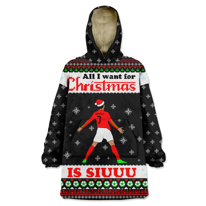 Christmas Siu Wearable Blanket Hoodie