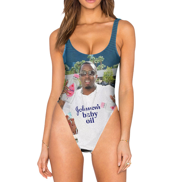 Baby Oil Party Swimsuit - High Legged