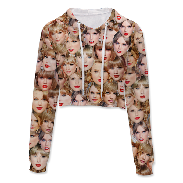 Taylor Allover Face Crop Hoodie